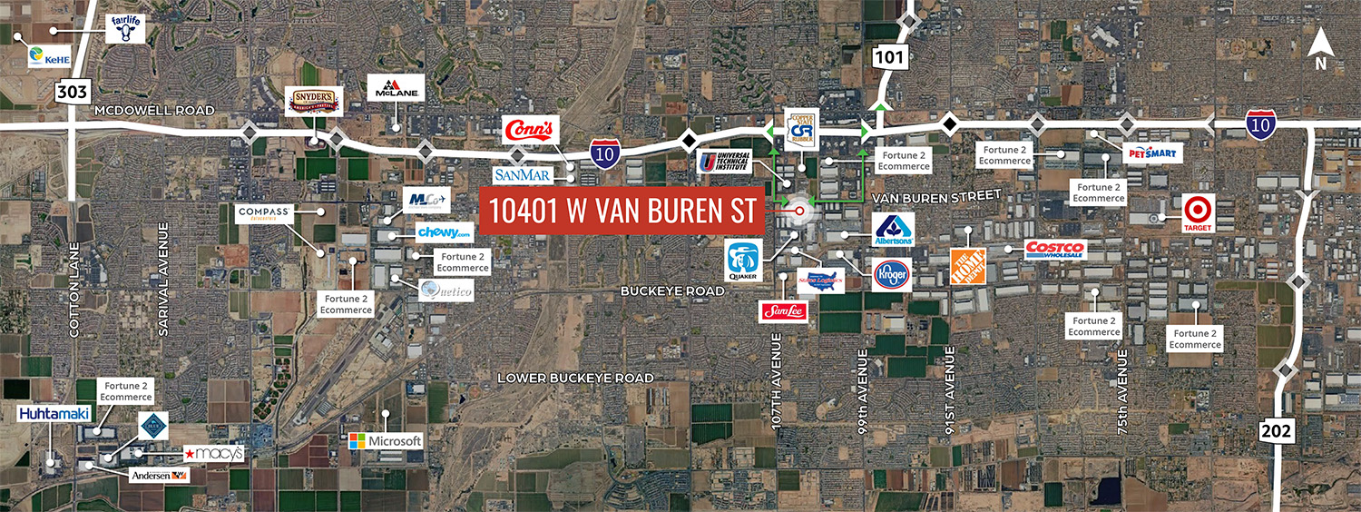 Van Buren Cold Storage Aerial Map